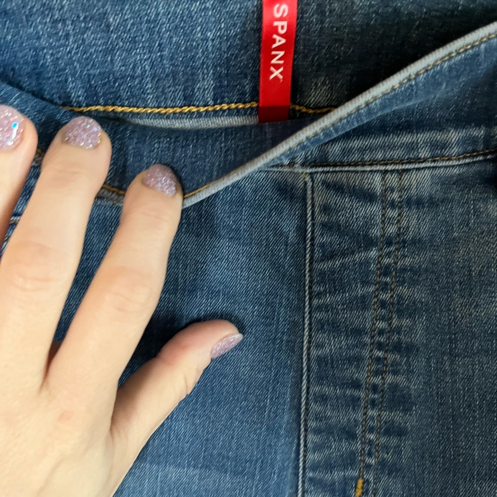 SPANX High Rise Denim Jeans in Classic Blue